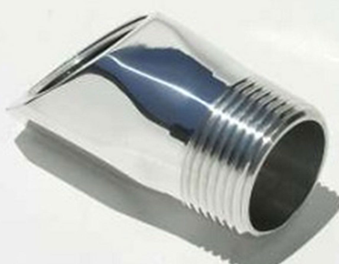 MEZIERE 1" NPT male to 1" NPT female, 45 degree angle Meziere Inlet Fitting Adapter, Chrome Finish MZWP1045C SR