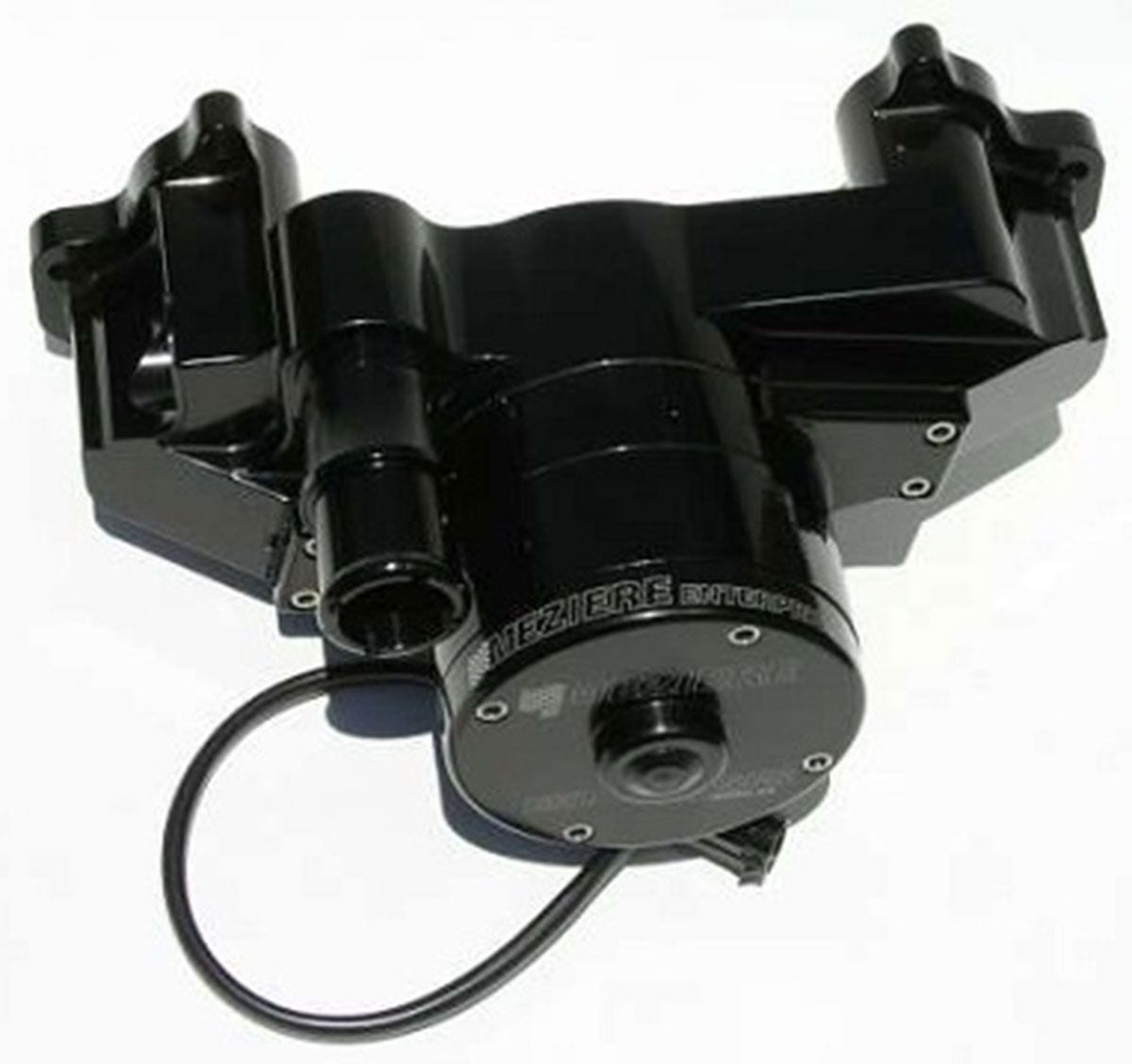 MEZIERE 35GPM, standard motor Meziere GM LS1 thru LS8 Electric Water Pump, Black Finish MZWP119S SR