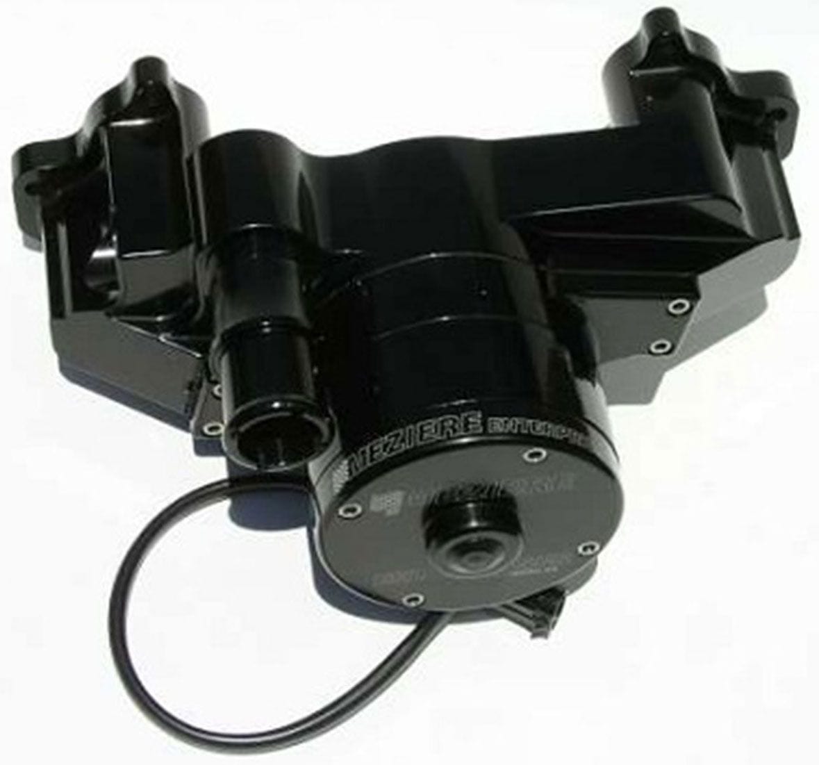 MEZIERE 42GPM, Heavy Duty Motor Meziere GM LS1 thru LS8 Electric Water Pump, Black Finish MZWP119SHD SR