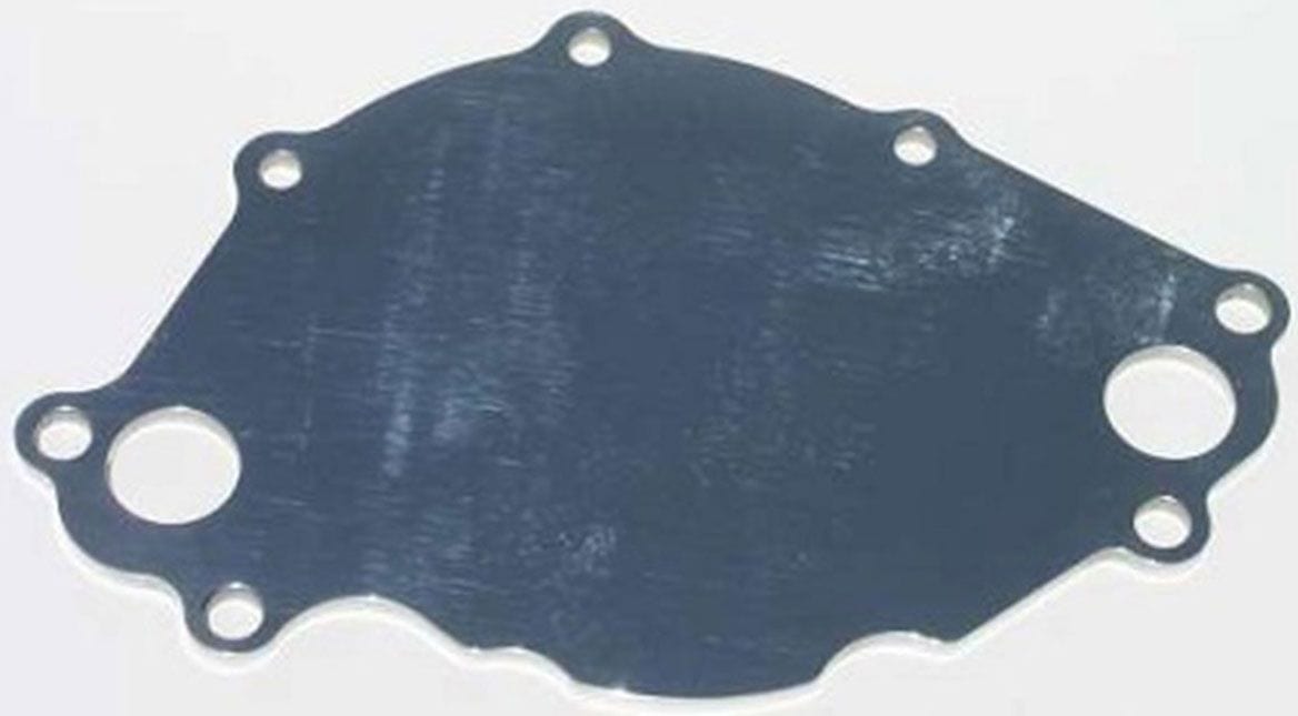 MEZIERE mates to WP111 pump Meziere Small Block Ford 5.0L Backing plate, Polished Finish MZWP113U SR