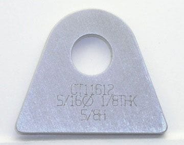 MEZIERE Suit Flat Surface With 5/16" Hole (Qty: 4) Meziere Weld-On Flat Tab 4130 Steel MZCT11612C SR