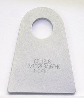 MEZIERE Suit Flat Surface With 7/16" Hole (Qty: 4) Meziere Weld-On Flat Tab 4130 Steel MZCT11212C SR