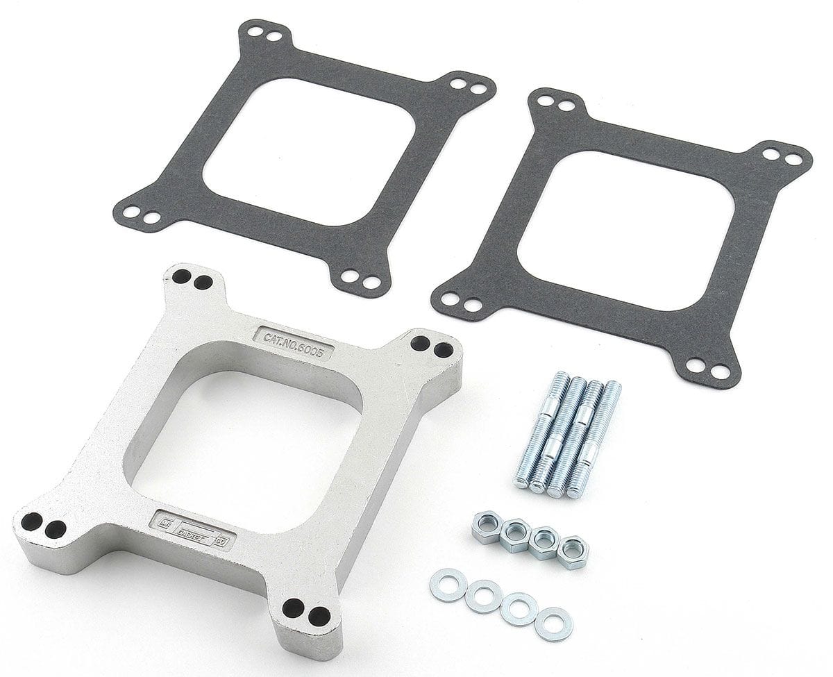 MRG For Holley/Carter Standard Bolt Patterns Mr Gasket Mr Gasket Aluminium Carburettor Spacer Kit 1" Open Centre MG6005 SR