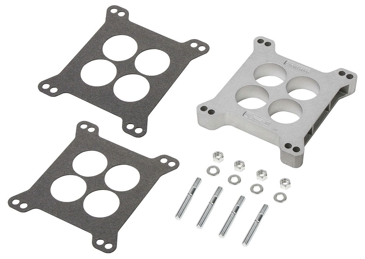 MRG For Holley/Carter Standard Bolt Patterns Mr Gasket Mr Gasket Aluminium Carburettor Spacer Kit 1" Ported (4 Hole) MG6006 SR