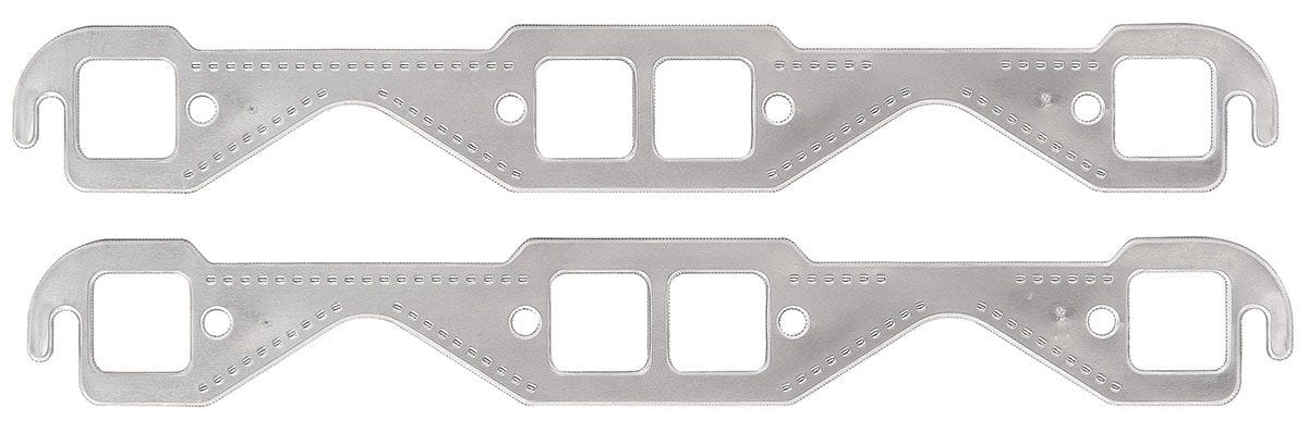 MRG Suit S/B Chev 262-400 Mr Gasket Aluminium Layered Exhaust Gasket Set, 1.45" x 1.48" MG7401G SR