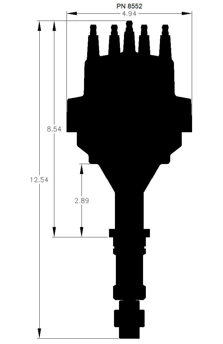 MSD Buick 400-430-455, Magnetic Trigger, Vacuum Advance, High Output Modu MSD Pro-Billet Ready-To-Run Distributor MSD8552 SR