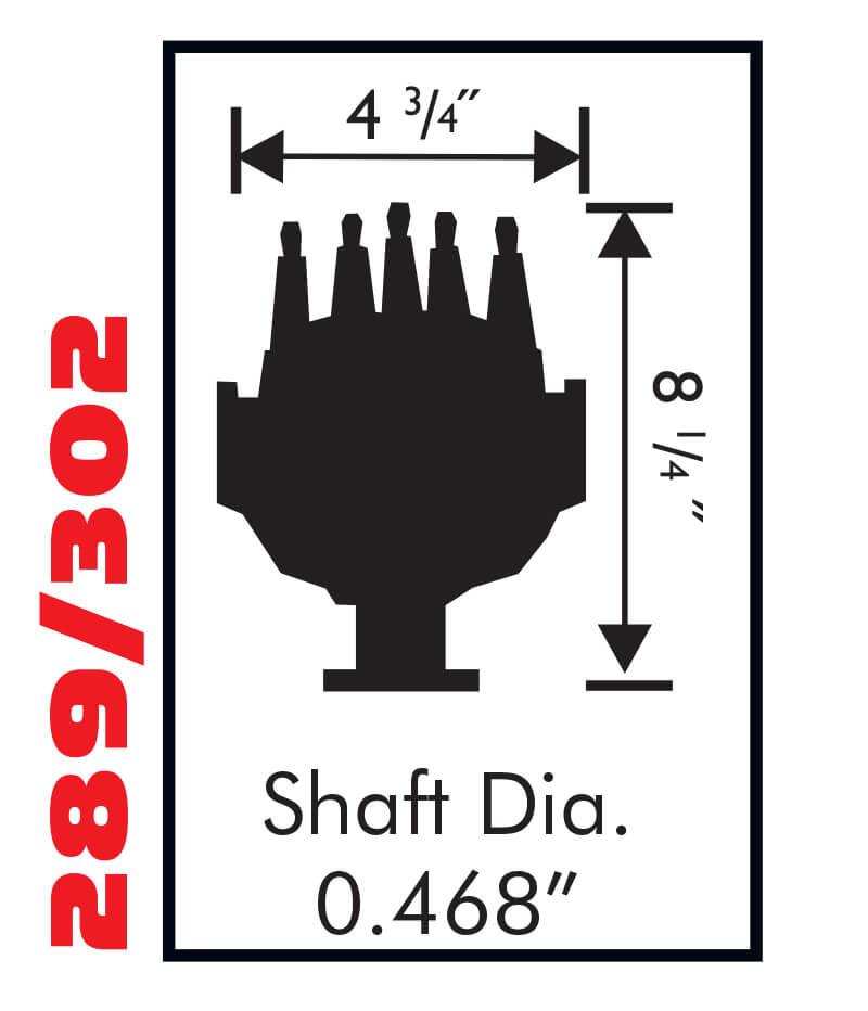 MSD Ford 289-302W, Magnetic Trigger, Vacuum Advance MSD Pro-Billet Street Distributor MSD8479 SR