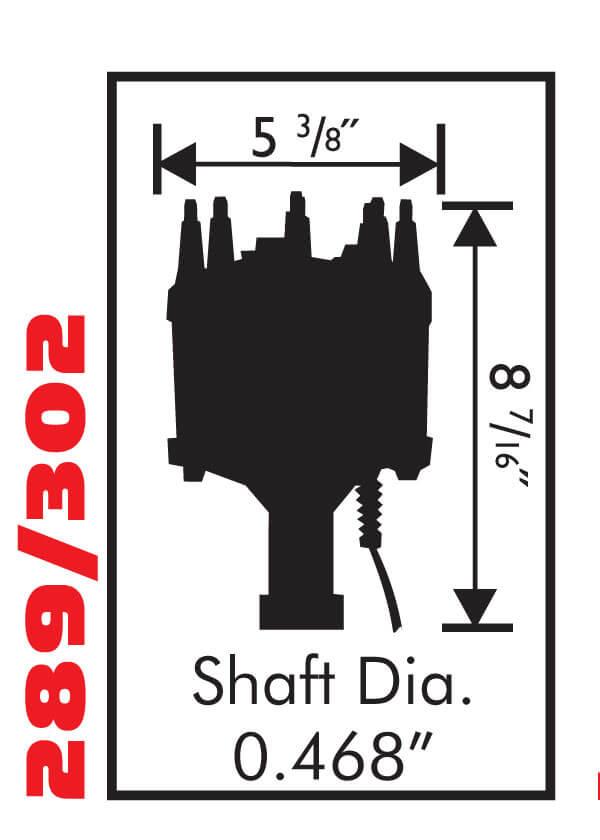 MSD Ford 289-302W, Maintenance free Magnetic Trigger, Mechanical Advance, MSD Billet Distributor MSD8582 SR