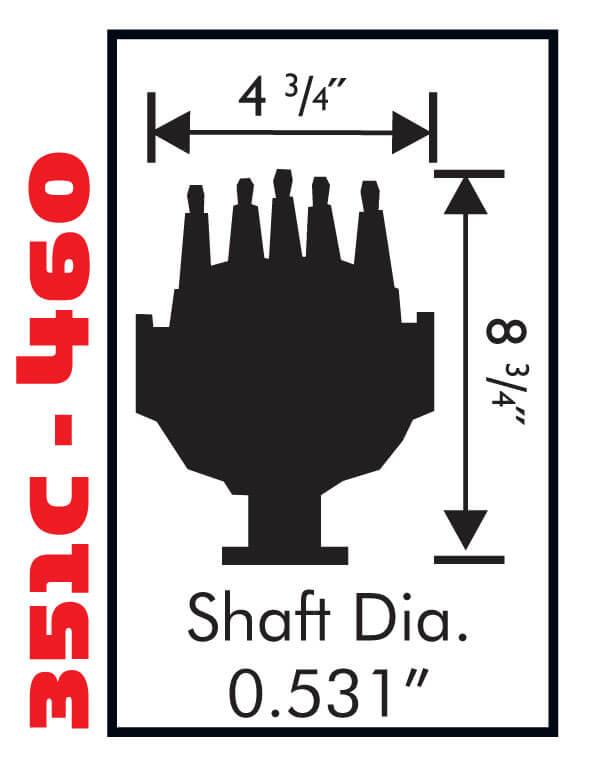 MSD Ford 302/351C-429/460, Magnetic Trigger, Vacuum Advance MSD Pro-Billet Street Distributor MSD8477 SR