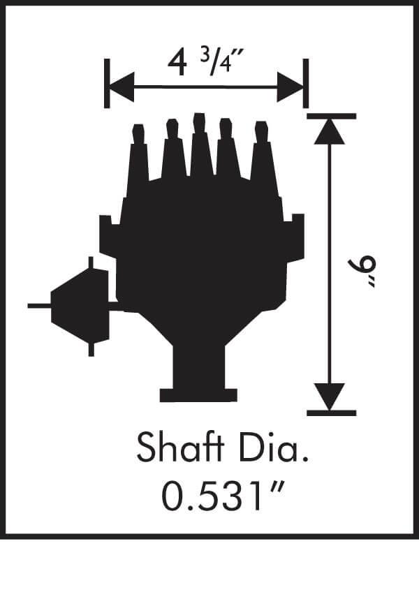 MSD Ford 332-428 FE, Magnetic Pickup, Vacuum Advance, High Output Module MSD Pro-Billet Ready-To-Run Distributor MSD8595 SR