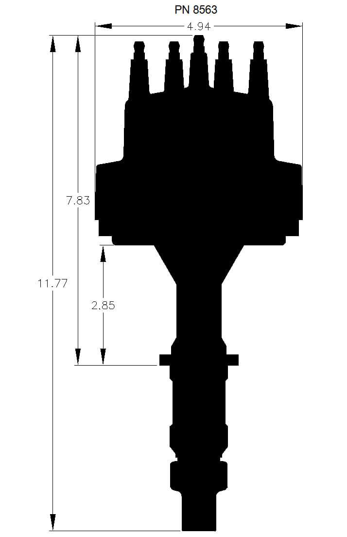 MSD Pontiac V8 326-455, Magnetic Trigger, Mechanical Advance MSD Pro-Billet Distributor MSD8563 SR