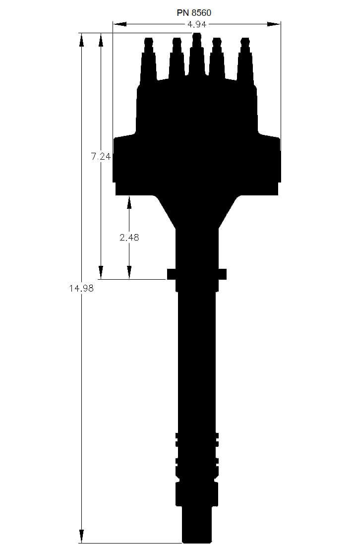 MSD Small/Big Block Chevy, Magnetic Trigger, Mechanical Advance MSD Pro-Billet Marine Distributor MSD8560 SR