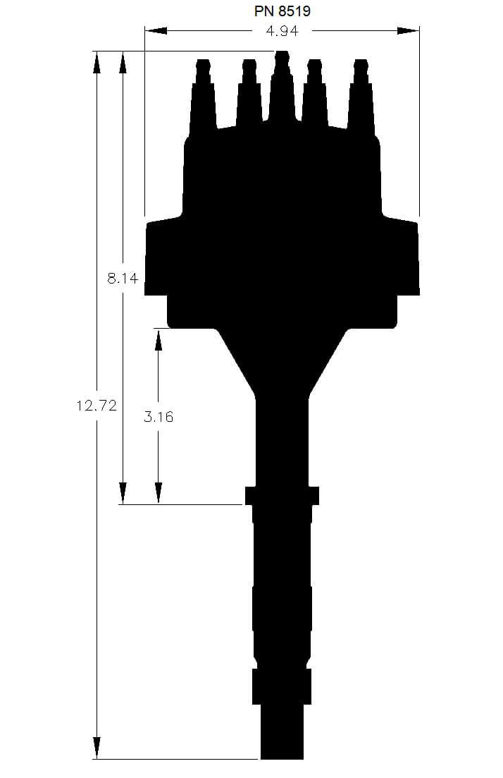 MSD Suit AMC 290-401 V8, Hight Output Magnetic Trigger, Vacuum Advance MSD Pro Billet Distributor MSD8519 SR