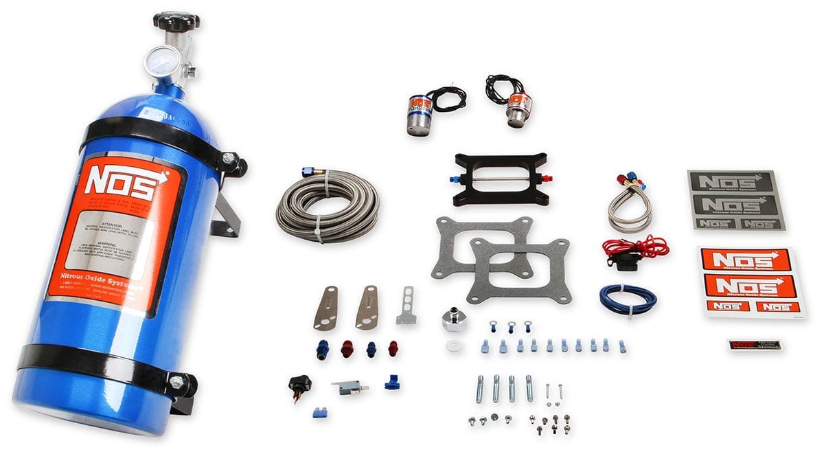 NOS 200-400 Horsepower. Suit Square-Bore Carbs. Nitrous Oxide Systems Big Shot Single Stage Nitrous Kit NOS02101 SR