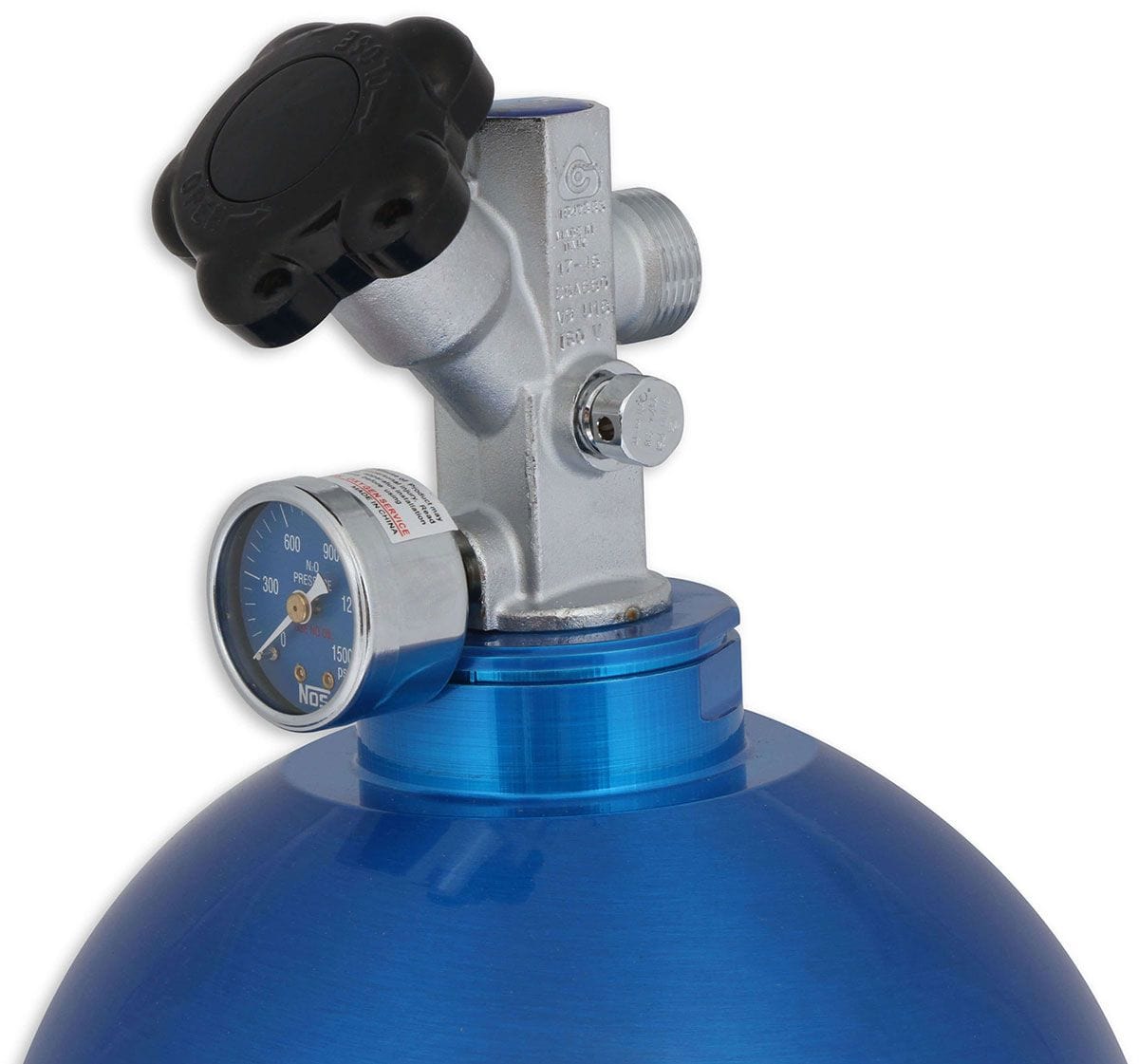 NOS 27.5" x 8" dia. With Hi-Flo Valve Nitrous Oxide Systems Nitrous Bottle 20-lb. (Electric Blue) NOS14760 SR
