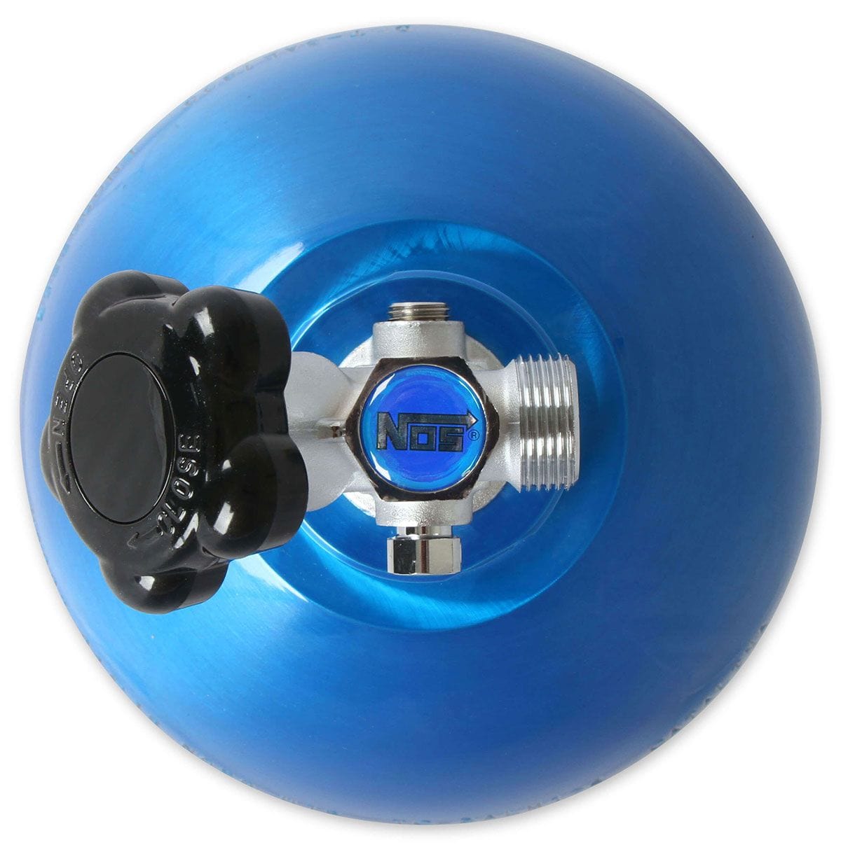 NOS 27.5" x 8" dia. With Hi-Flo Valve Nitrous Oxide Systems Nitrous Bottle 20-lb. (Electric Blue) NOS14760 SR