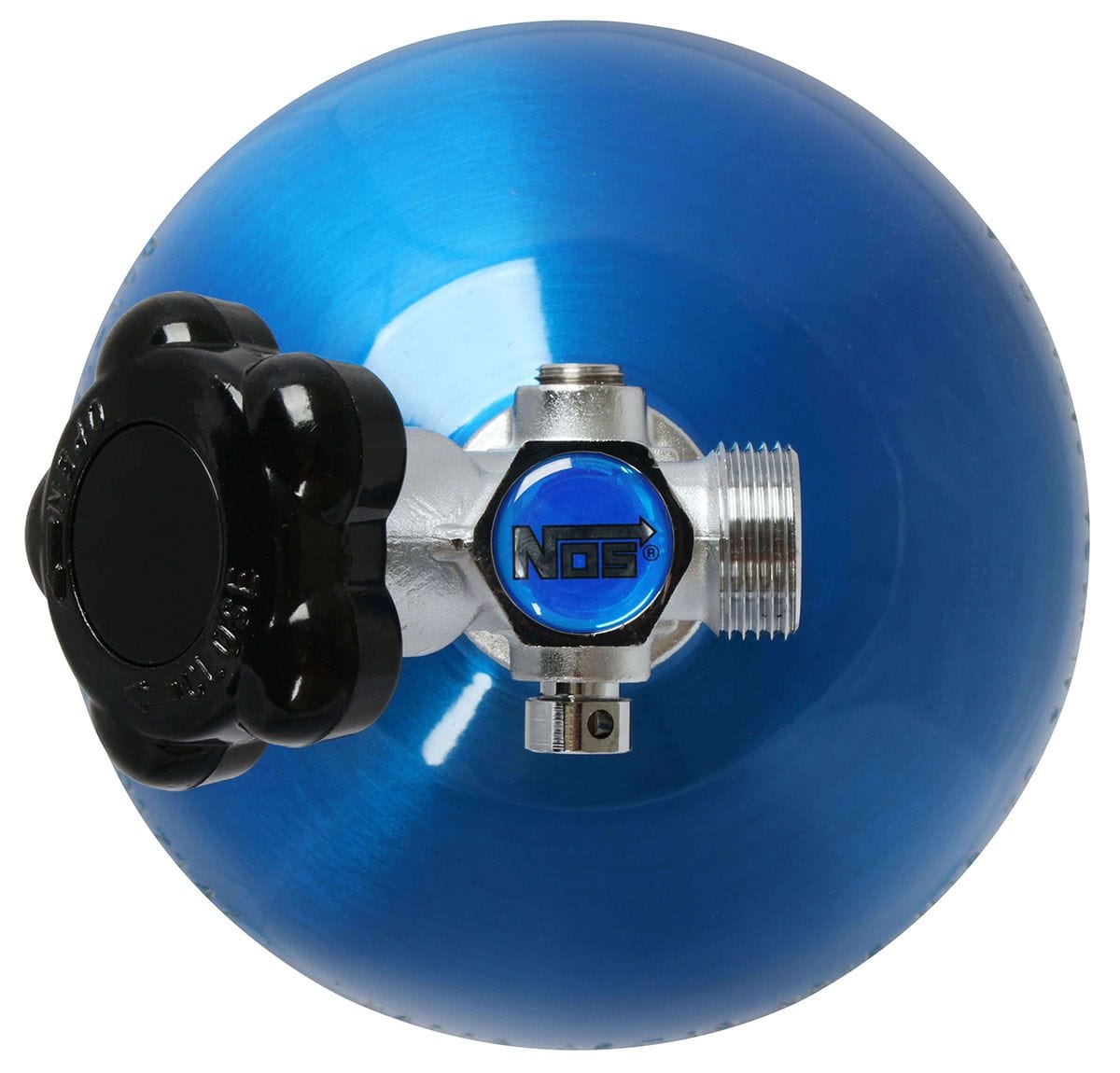 NOS 27" x 7" dia. With Hi-Flo Valve Nitrous Oxide Systems Nitrous Bottle 15-lb. (Electric Blue) NOS14750 SR