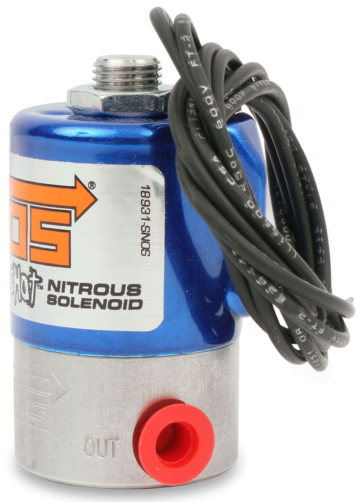 NOS 400 Horsepower. 1/4" NPT Inlet, 1/8" NPT Outlet Nitrous Oxide Systems Pro-Shot Nitrous Solenoid NOS18045 SR