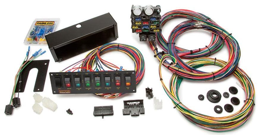 PAINLESS GM Keyed Column Painless Wiring 21 Circuit Universal Pro Street Panel & Harness Kit PW50003 SR