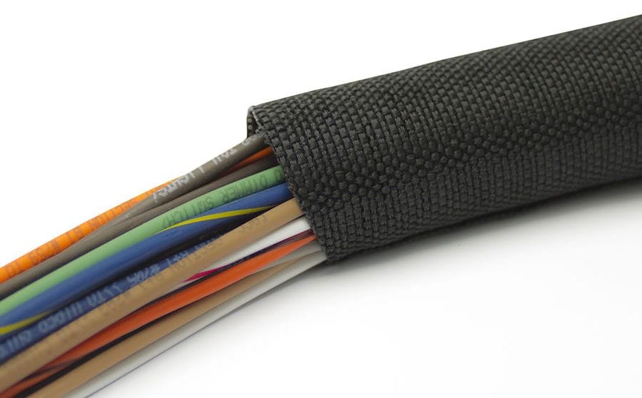 PAINLESS Self-Wrapping Split Braid, 1/4" I.D x 20ft Roll Painless Wiring Classic Braid PW70957 SR
