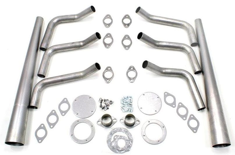 Patriot Exhaust Suit Ford Flathead 1-3/4" Primary Pipe With 3-1/2" Collector, Round P Patriot Exhaust Lakester Weld-Up Header Kit PATH8475 SR