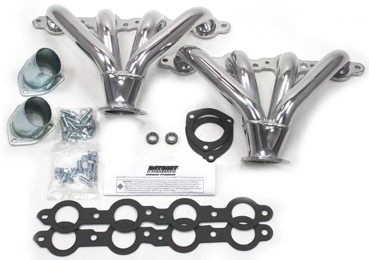 PATRIOT Suit LS1/LS6 1-5/8" Primary Pipe With 2-1/2" Collector, Square Port Patriot Exhaust Ceramic Coated Tight Tuck Headers PATH8014-1 SR