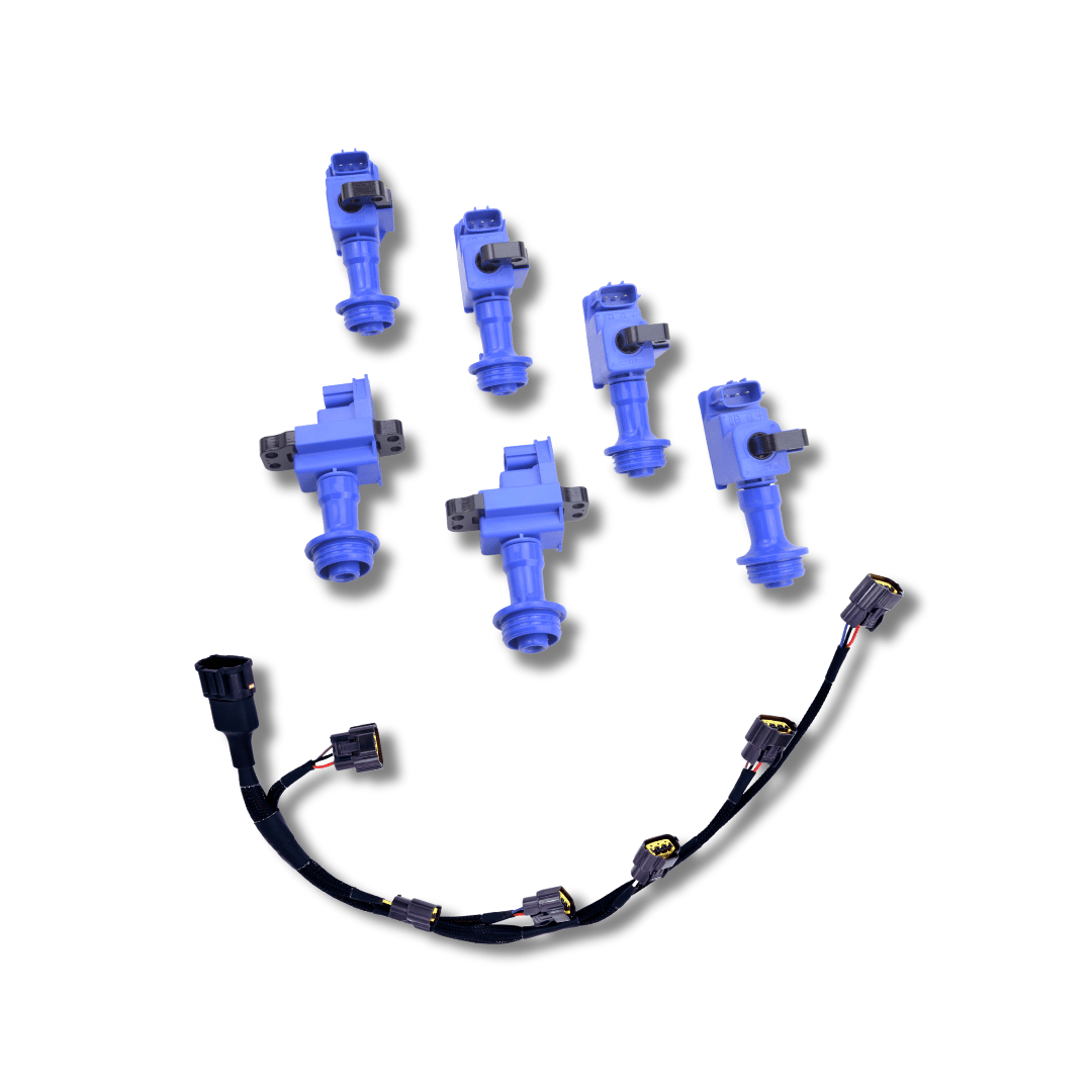 Platinum Racing Products Ignition Coil Kit LOOM 4 Nissan RB Twin Cam NEO Street Series Splitfire Coil Kit (R34 GT-T/Stagea WCN34 II) SR