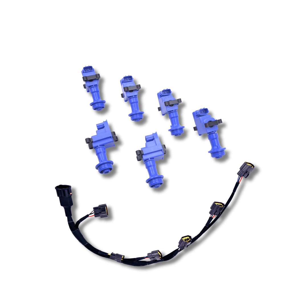 Platinum Racing Products Ignition Coil Kit LOOM 4 Nissan RB Twin Cam Street Series Splitfire Coil Kit (Skyline R33 GTS25, GTS25-T, GTS-4/R34 GTR) SR
