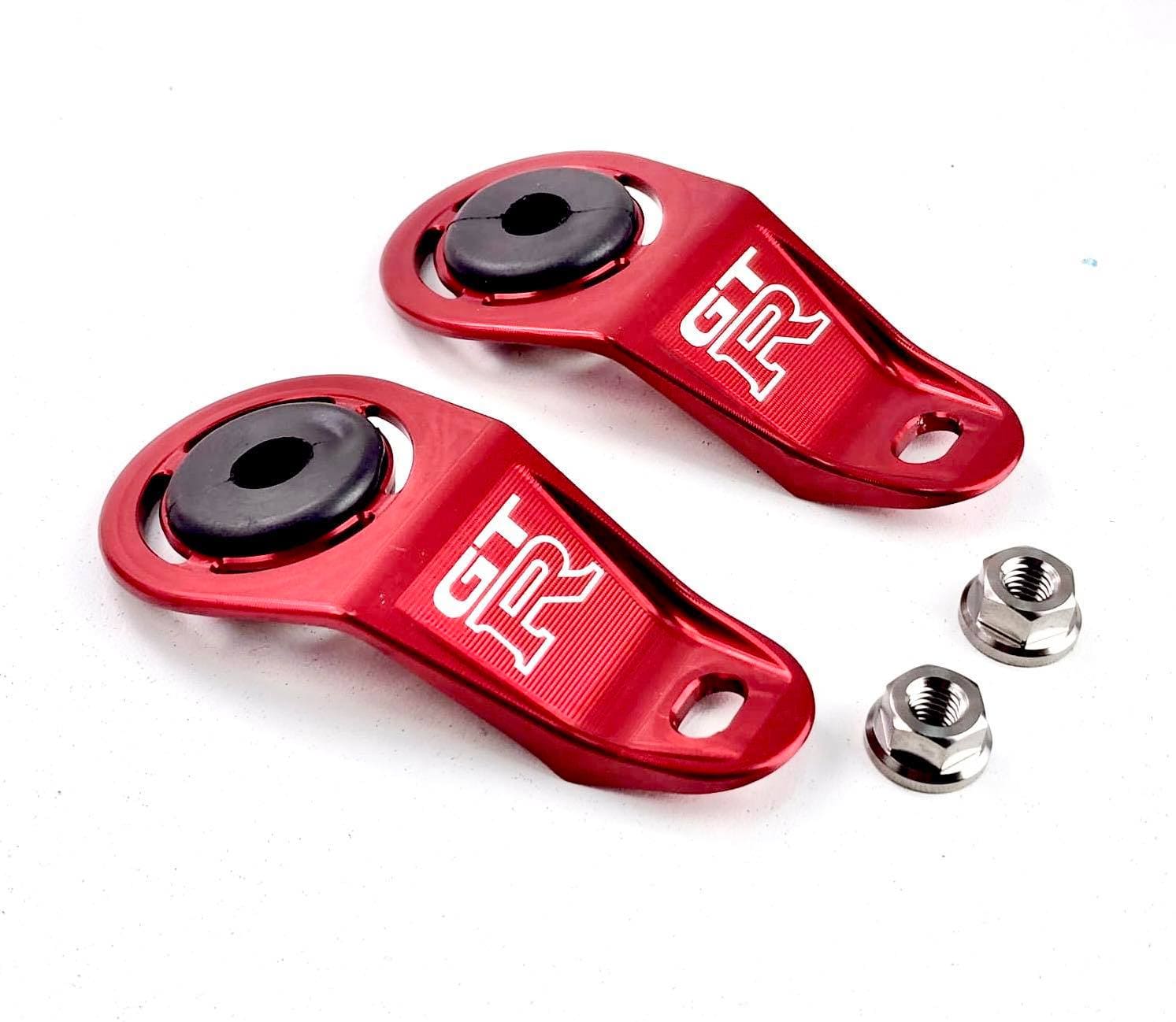 Platinum Racing Products Radiator Bracket Black / Nothing Radiator Brackets inc Titanium Hardware to suit ALL VARIANTS of Nissan Skyline R32 SR