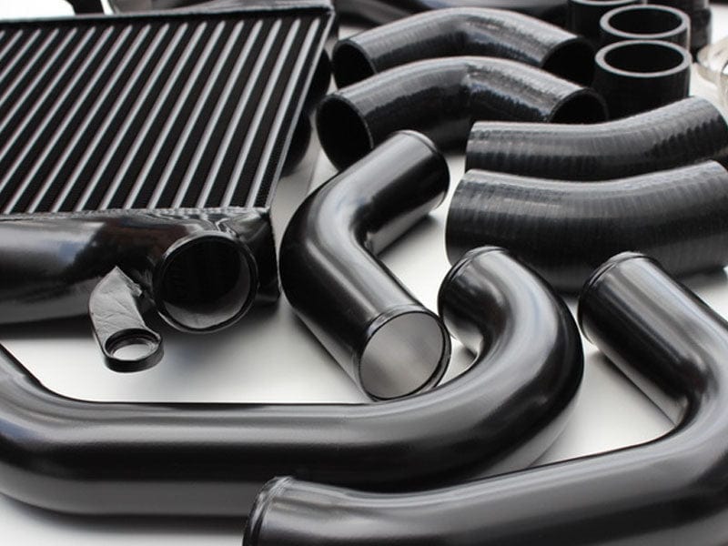 PLAZMAMAN COOLING Plazmaman Supra/Soarer Street Pro Bar & Plate Intercooler Kit Black SR