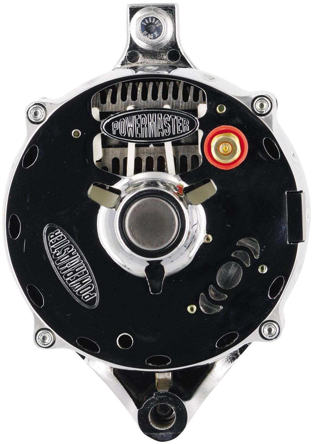 POWERMAST 150 AMP, 1 Wire, Internal Regulator, Single V Groove Pulley Powermaster Chrome Smooth Ford Alternator PM8-37141 SR