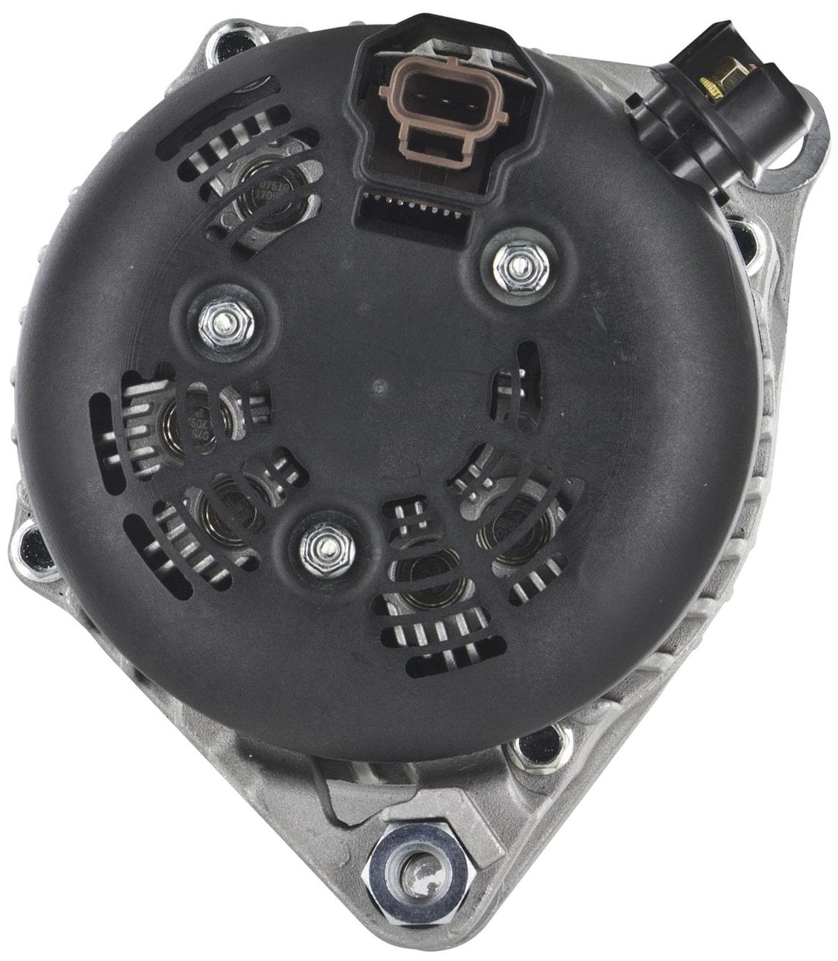 POWERMAST 245A, 6-Groove Serpentine Pulley, "Hair Pin Style" Powermaster Natural Finish Ford Mustang 2011-17 Alternator PM41625 SR