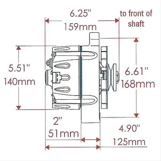 POWERMAST Chev 12si, 100 amp, internal regulator, Serpentine pulley, Polished Powermaster Powermaster Signature Series Alternator PM27296 SR
