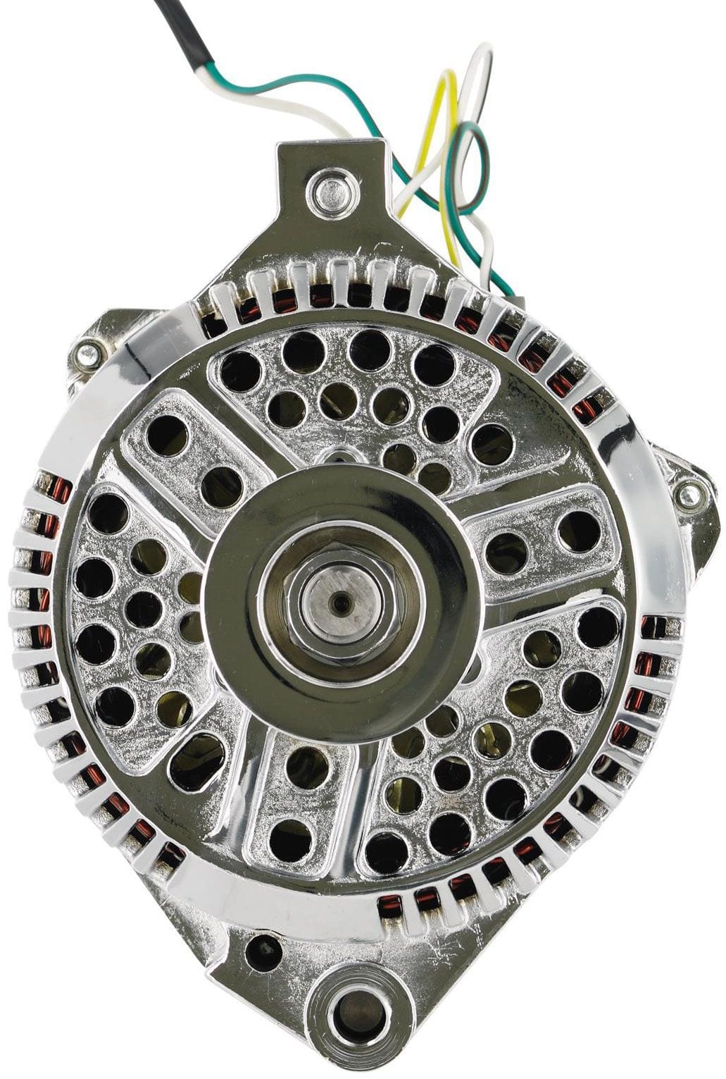 POWERMAST Suit All 1983-93 V8, 200 AMP, 6 Groove Serpentine & Single V-Belt Pul Powermaster Chrome Ford 3G Large Alternator PM37759 SR