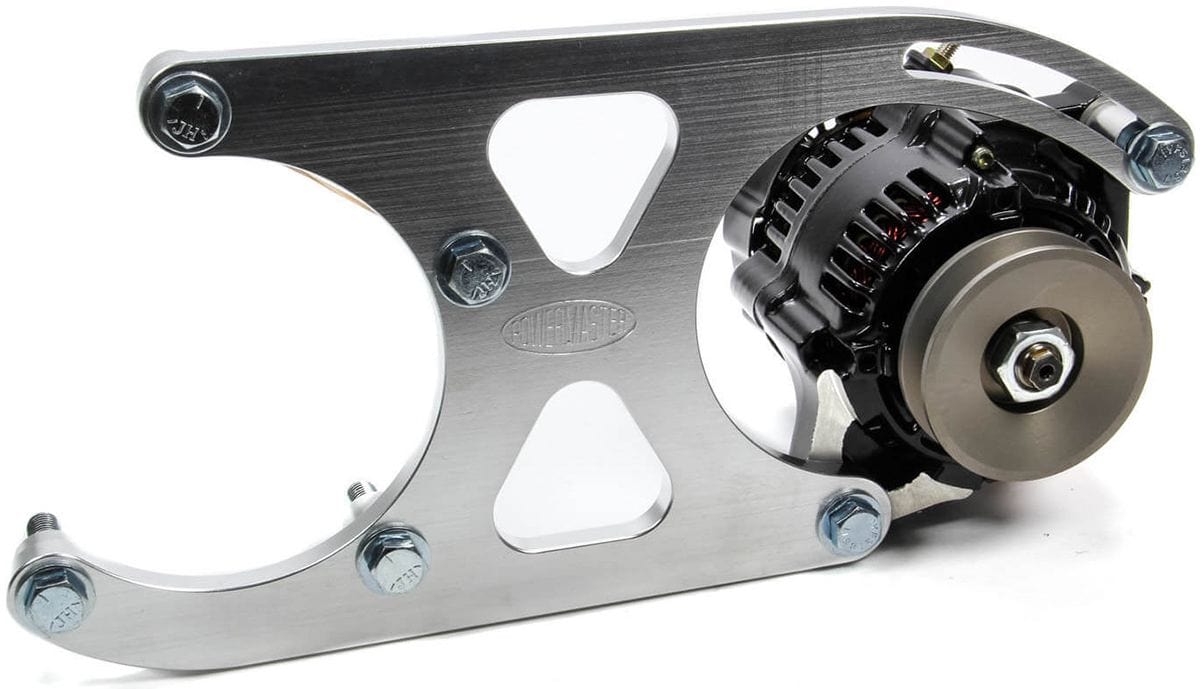POWERMAST Suit Ford 9" Diff, kit includes 50 amp Alternator, Alternator pulley Powermaster Alternator Bracket Kit PM8-410 SR