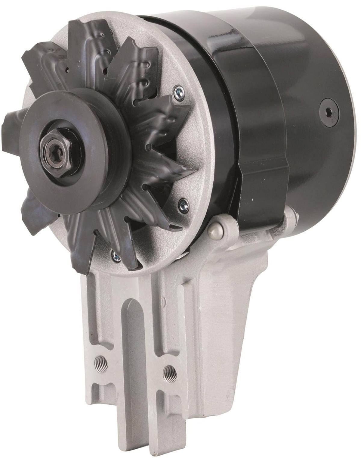 POWERMAST Suit Ford Flathead 1949-53, 75 AMP, Single V-Belt Pulley "Shorty" 1-1 Powermaster Black PowerGEN Alternator PM82023 SR