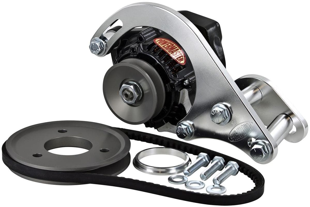 POWERMAST Suit SB Chev With Rail Chassis, 100 AMP Denso Alternator Powermaster Drag Racing Alternator Kit PM8-898 SR