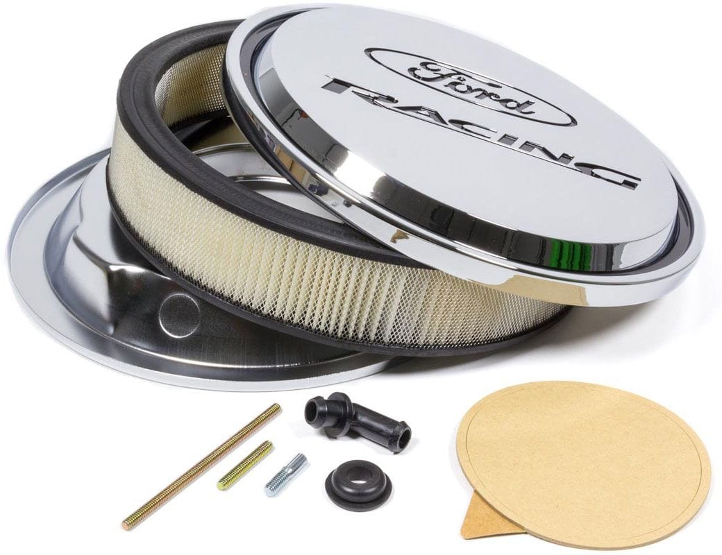 PROFORM 14" x 3" Suit 5-1/8" Neck Carburettors Proform Ford Racing Chrome Slant Edge Air Cleaner Assembly PR302-384 SR