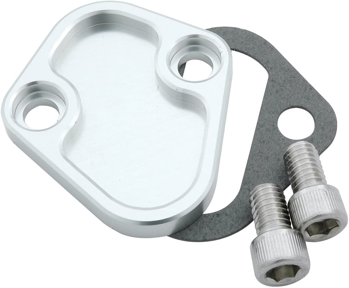 PROFORM Big Block Chev Proform Fuel Pump Block-Off Plate Chrome with Bowtie Logo PR141-211 SR