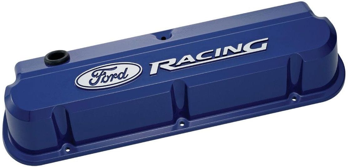 Proform Blue Suit SB Ford 289-351 Windsor With Raised Ford Racing Logo Proform Die-Cast Aluminium Slant Edge Valve Covers PR302-136 SR