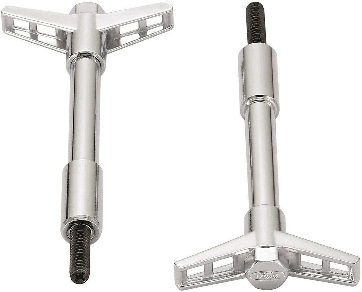 PROFORM Chrome Suit SB Ford With Ford Oval Logo, 1/4" Stud (4 Per Pkg) Proform Valve Cover Wing Nuts PR302-325 SR