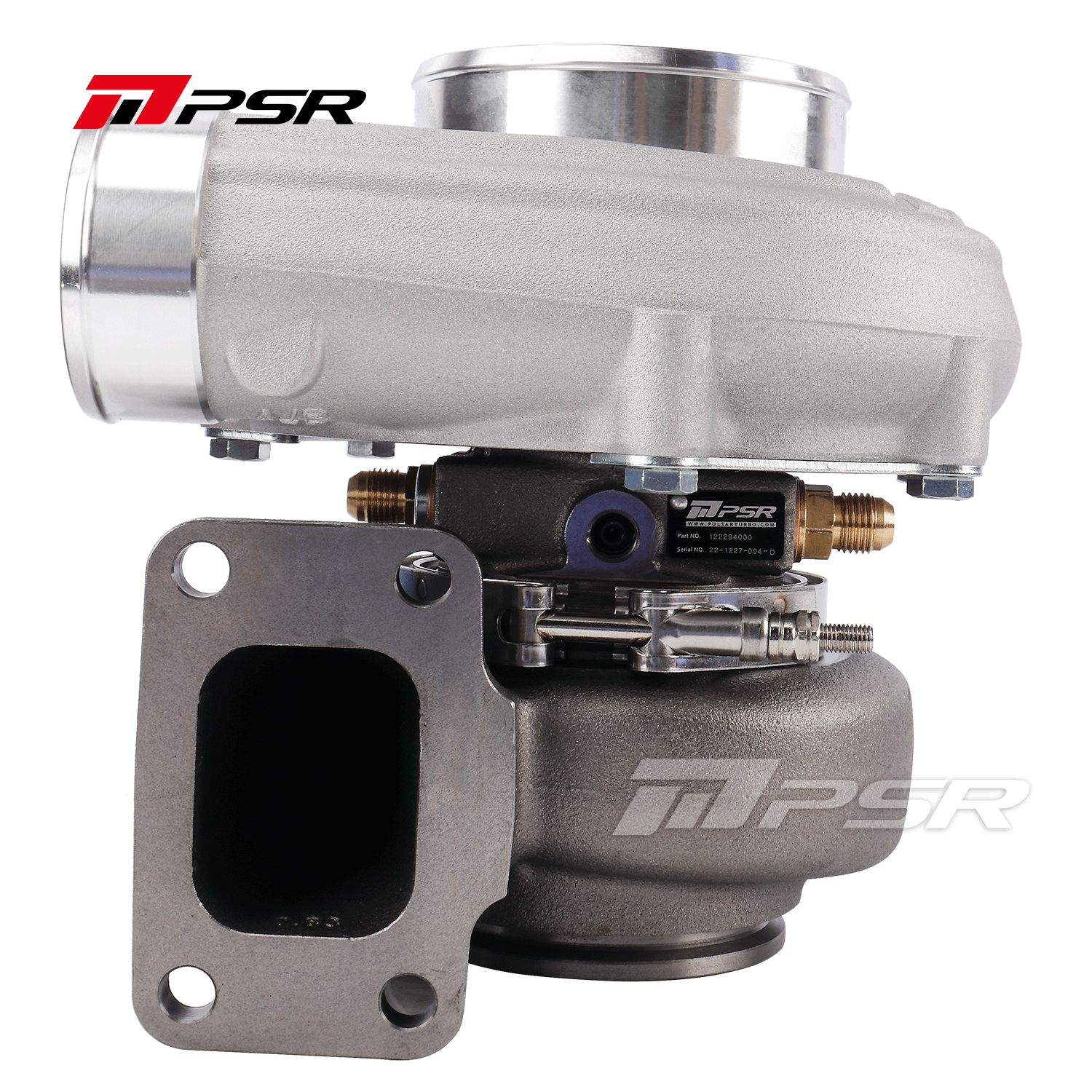 Pulsar Turbochargers Standard / T3 .83 V-Band PSR 6862A With PTG Style Compressor Wheel Dual Ball Bearing Turbocharger HP Rating 1050 SR