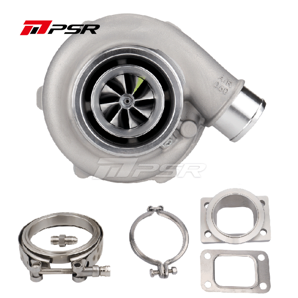 Pulsar Turbochargers T51R Mod / STAINLESS STEEL V-BAND INLET, V-BAND OUTLET, 1.03A/R + T4 Adapter / Without Actuator PSR3071 Gen2 Compact Dual Ball Bearing Turbocharger SR