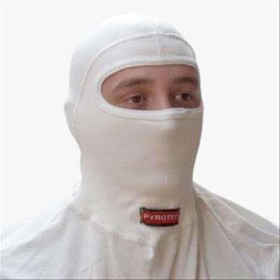 PYROTECT One Size Fits All. SFI Approved Pyrotect Safety Equipment Two Layer Head Sock with Single Eye Port (White) PY432000200 SR