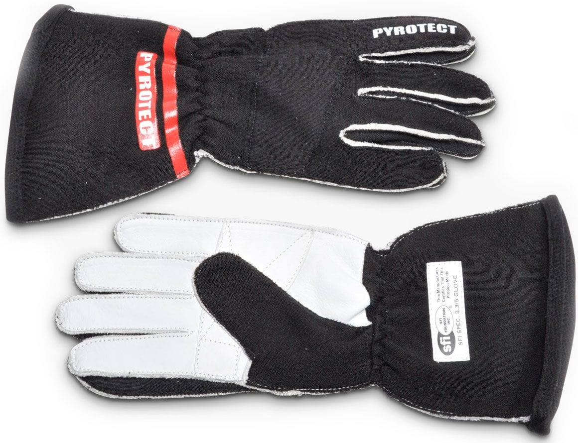 PYROTECT Pro Series Reverse Stich SFI-5 2-Layer Nomex Gloves, Black Pro Series Reverse Stich SFI-5 2-Layer Nomex Gloves, Black SR