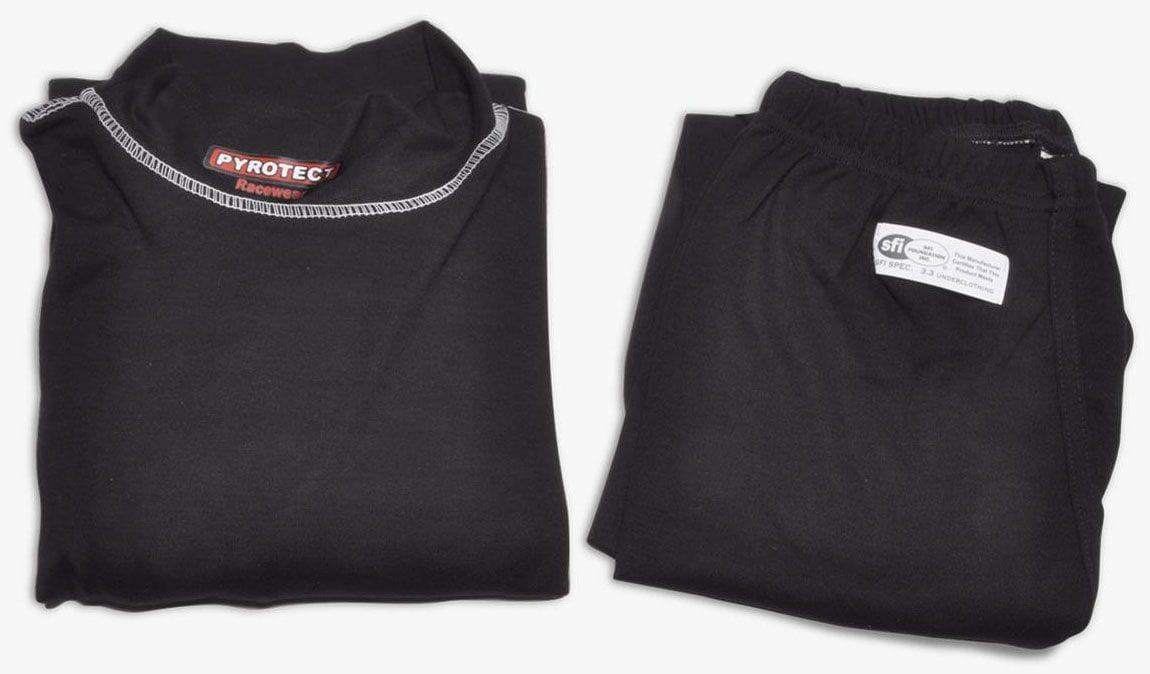 Pyrotect Safety Equipment Black, SFI Approved Pyrotect Safety Equipment Inner Wear Turtle Neck Top (Medium) PY4800200 SR