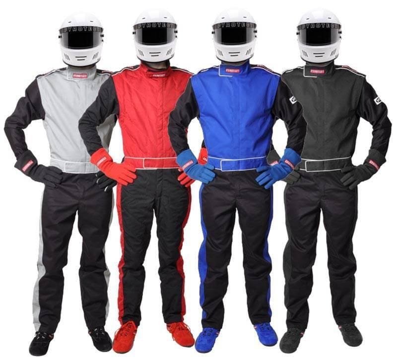 Pyrotect Safety Equipment SFI-5 Two Layer Nomex Pyrotect Safety Equipment Sportsman Deluxe One Piece Black Racing Suit (XX-Large) PY210601 SR