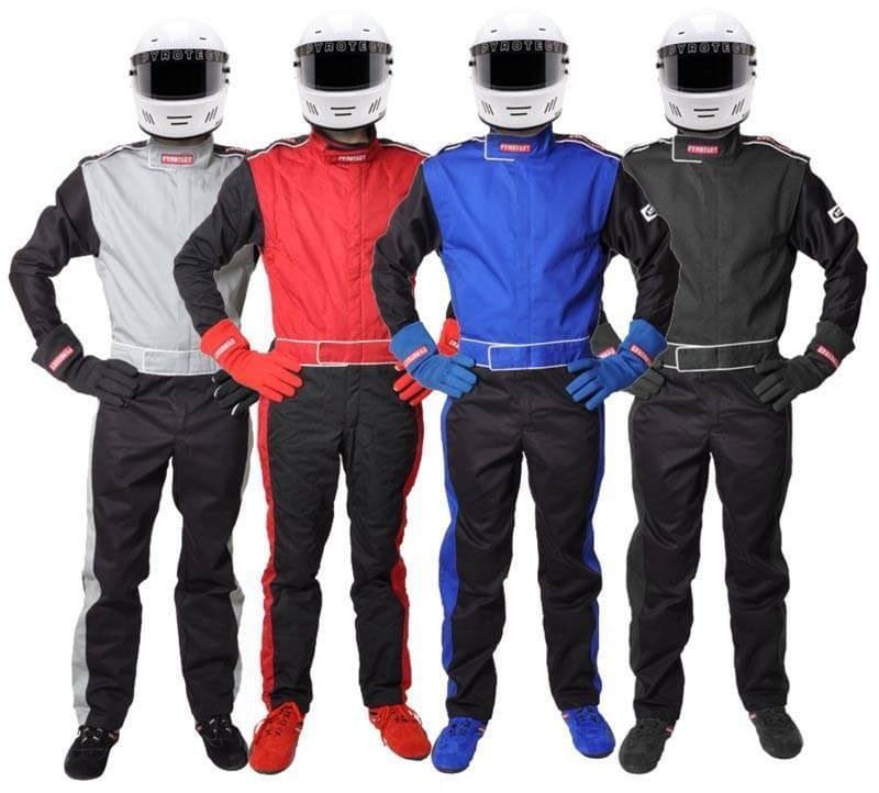 Pyrotect Safety Equipment SFI-5 Two Layer Nomex Pyrotect Safety Equipment Sportsman Deluxe One Piece Red Racing Suit (Large) PY210402 SR