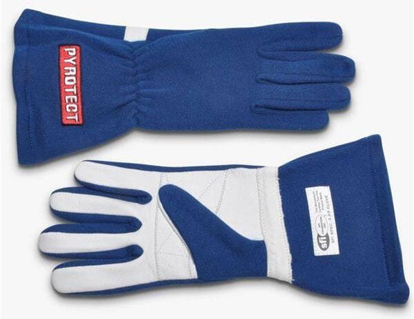 PYROTECT SFI 3.3/5 Two Layer Nomex Pyrotect Safety Equipment Two Layer Blue Racing Gloves (XX-Large) PYG2630000 SR