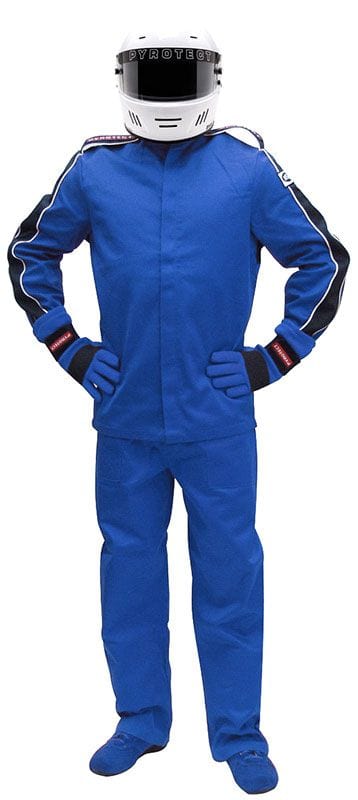 PYROTECT SFI-5 Two Layer Nomex Pyrotect Safety Equipment Eliminator Blue Racing Pants (Medium) PY22P0203 SR